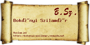 Bokányi Szilamér névjegykártya